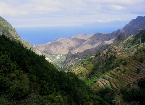 Barranco de Monforte, camino de Hermigua en Gomera